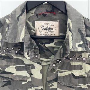 ZARA Trafaluc Camo Studded Jacket | Shirt
